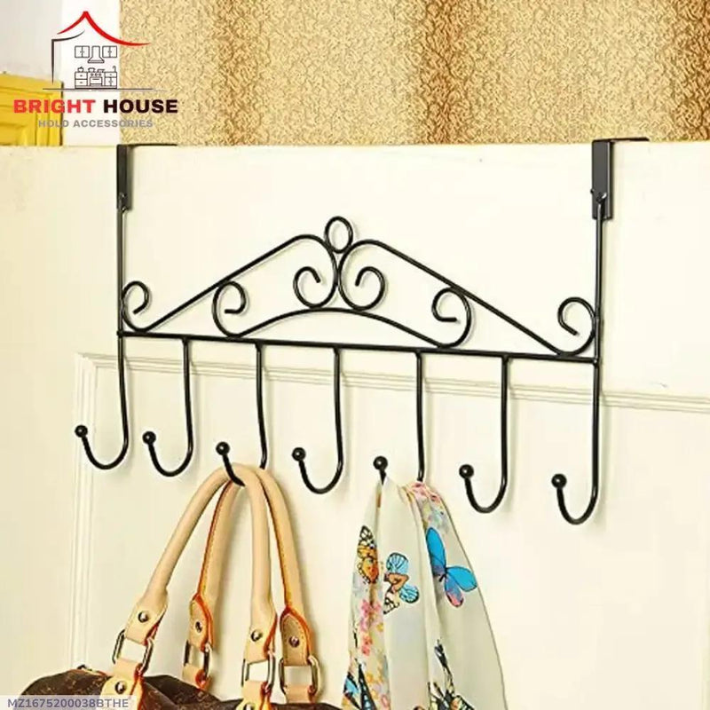 Black Wall Mount Hooks Organizer for Home Storage
