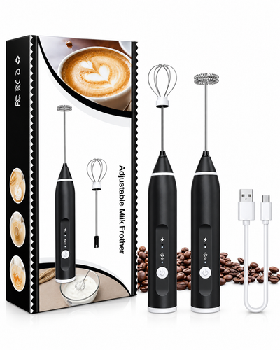 2-in-1 USB Rechargeable Milk Frother & Electric Whisk